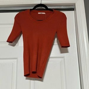 Brand new rustic color maroon short sleeved shirt